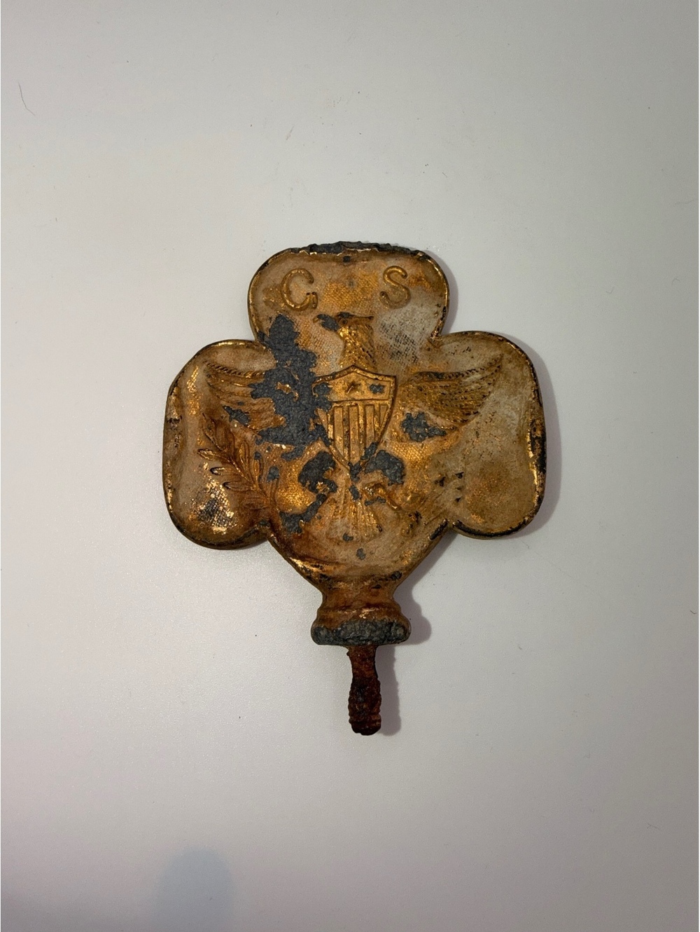 Antique Girl Scouts Official Flag Pole / Parade Banner Finial (Topper)
